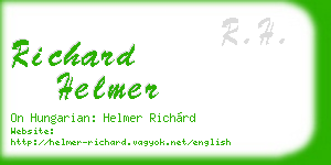 richard helmer business card